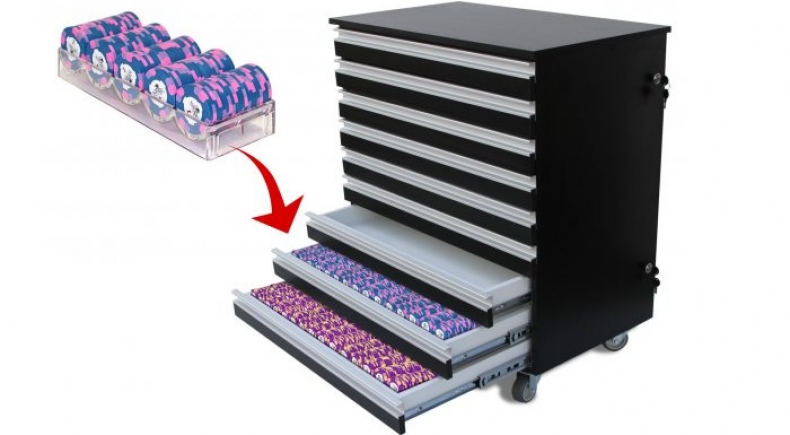 Armário Especial para Fichas de Poker